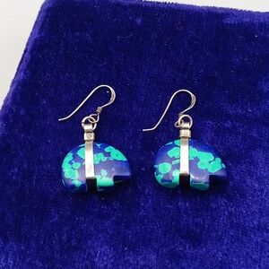 Beautiful Hand Carved Natural Stone Bears wrapped in sterling silver